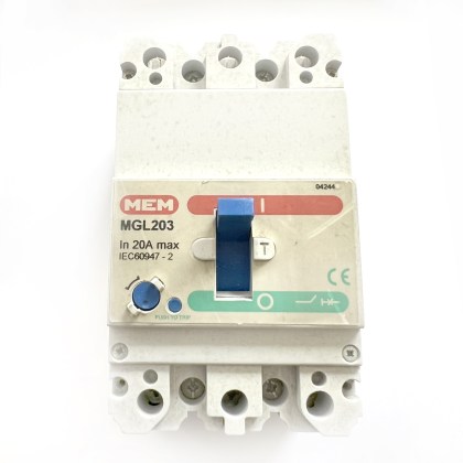 MEM MGL203 Bill TLG203 20A 20 Amp 3 Pole Phase MCCB MCB Circuit Breaker